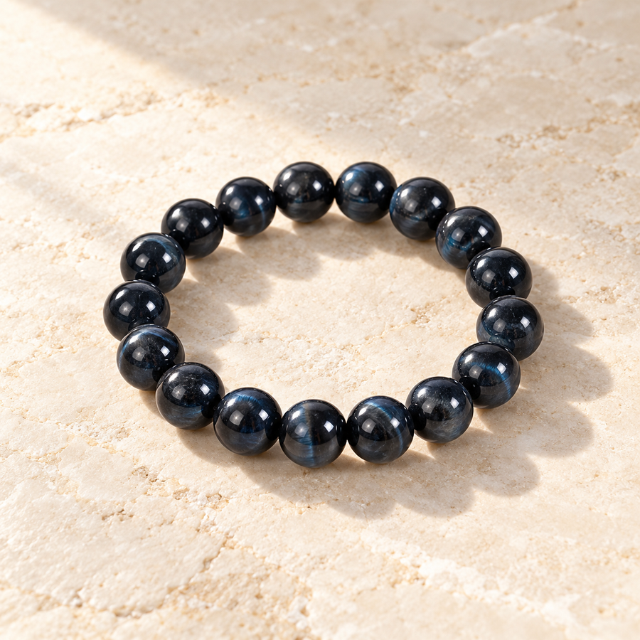Confiance — Bracelet Azur | Œil-de-tigre bleu