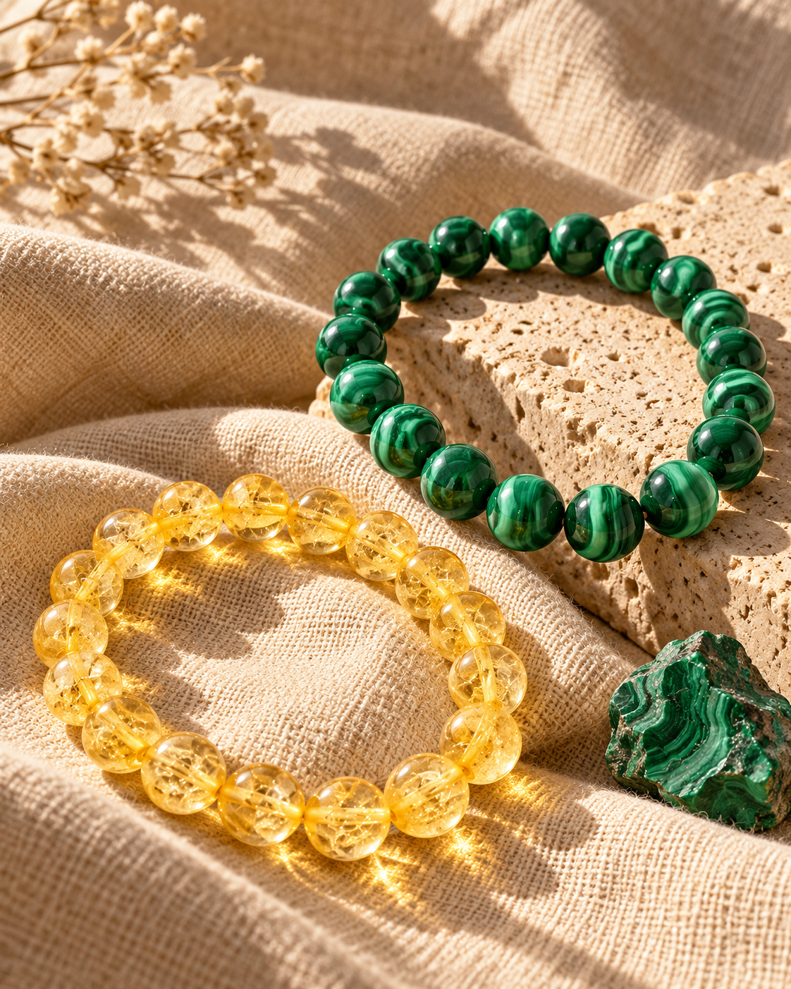 LIENNE — composition de malachite et citrine