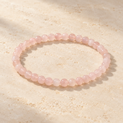 Amour — Bracelet Affinité | Quartz rose · petites perles