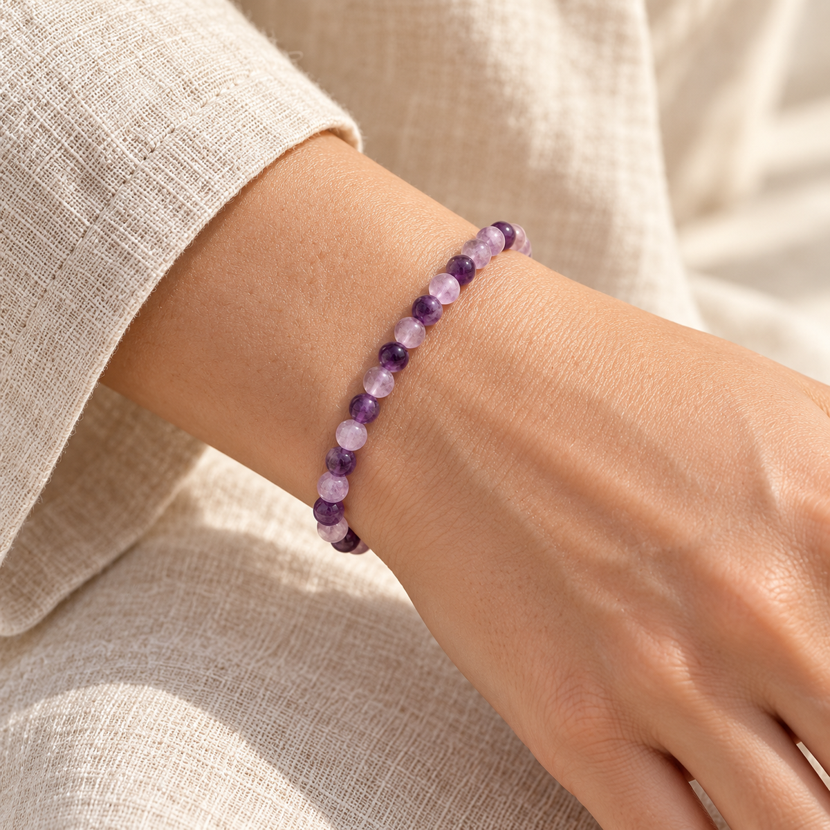Bracelet amincissant aux 2 améthystes