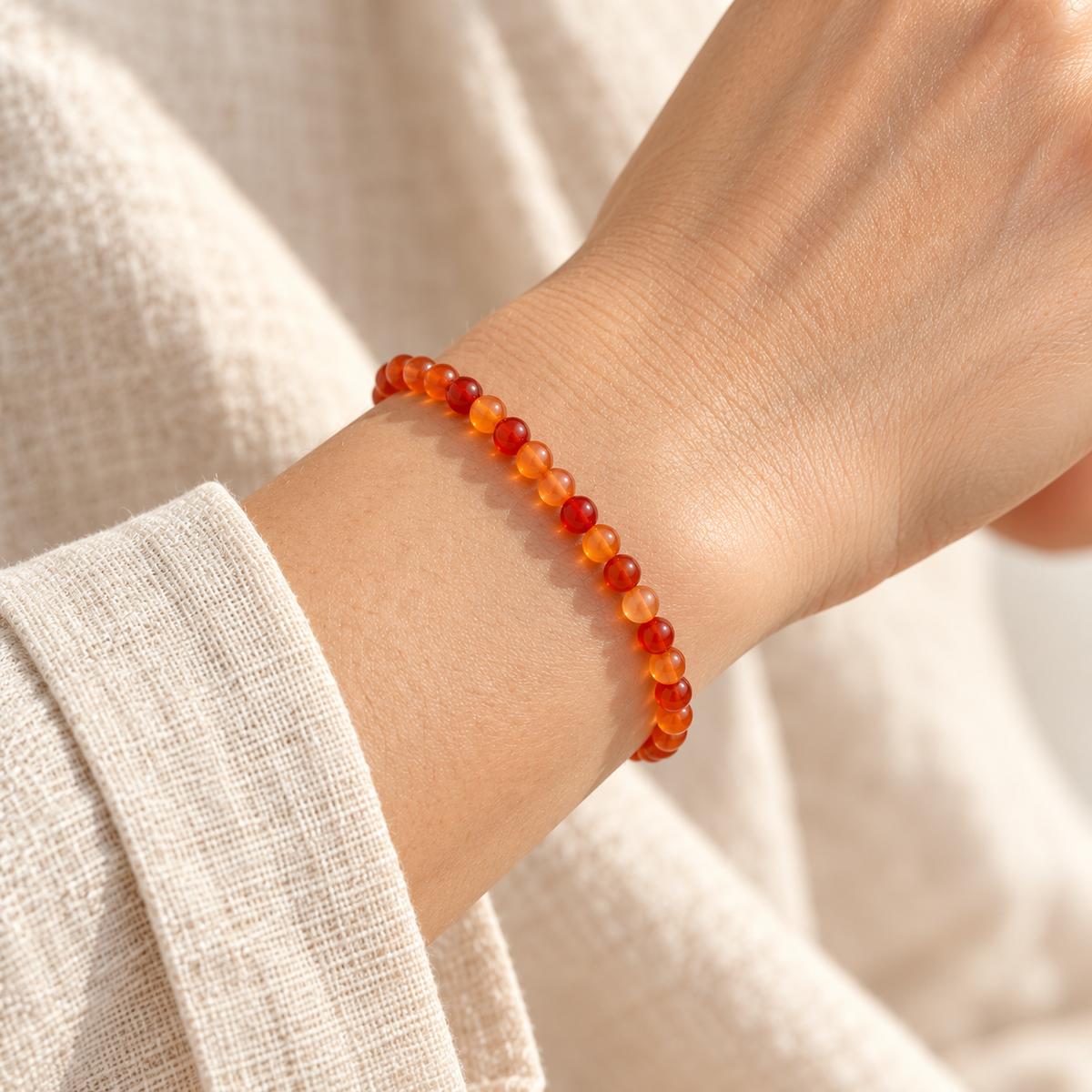 Confiance — Bracelet Élan | Cornaline · petites perles