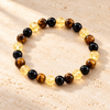 Confiance — Bracelet Solstice | Citrine, œil-de-tigre et obsidienne