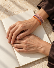Amour — Bracelet Affinité | Quartz rose · petites perles